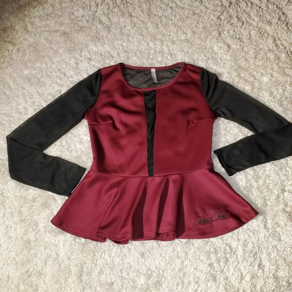 Banana Lemon Tops - Banana Lemon Burgundy top Sz. L